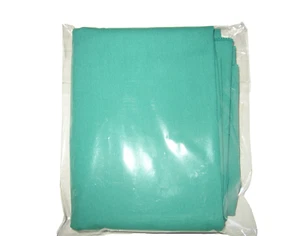 Oval Tablecloth 53 x 70 Cotton Blend Fabric Solid Teal NWOP - Picture 1 of 5