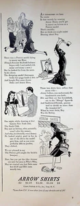 1941 Pfeilhemden von Cluett Peabody & Co Troy NY Vintage 1940er WWII Ära Druckanzeige - Bild 1 von 1