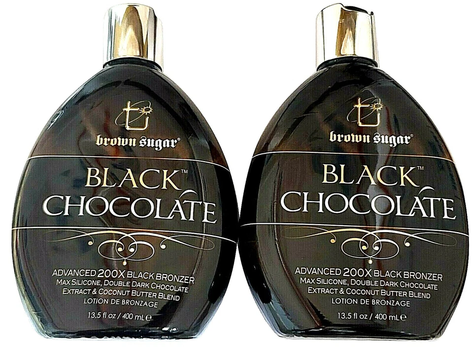Lot of 2 Black Chocolate 200X Black Bronzer Tanning Lotion Brown Sugar Tan Inc. - Image 1 of 1