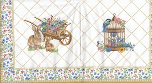 3 Lunch Papier Servietten Napkins (Z7-12) Hasen Vögel Küken Blumen - Bild 1 von 2