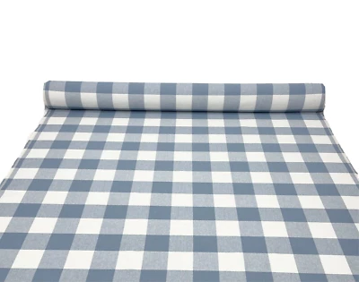 TELA MULTIUSOS A CUADROS BÚFALO BALARD DESIGNS AZUL BLANCO POR YARDA 54"W Foto 1 de 4