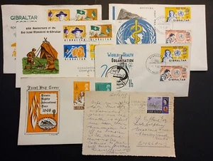Gibraltar Stamps 1968 First Day Covers x 5 Scouts Human Rights World Health (w) - Picture 1 of 7