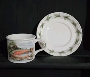Portmeirion The Compleat Angler Cup And Saucer Torgoch And Alpine Char - Picture 1 of 11