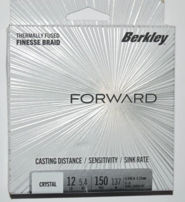 berkley forward facing sonar finesse braid 12 Lb 150yds fishing line crystal - Image 1 of 3