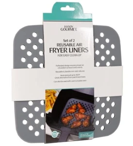 2 Reusable Air Fryer Liners Non Stick Multi-Functional Baking Oven Oil Proof NEW - Picture 1 of 6