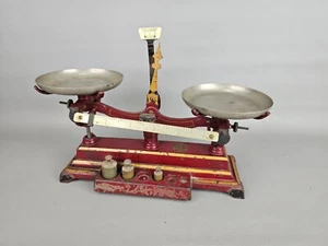 ESCALA DE EQUILIBRIO HENRY TROEMNER, N.º DE PANADERÍA 5W TIENDA Phila Pa + Pesas c. 1896 - Imagen 1 de 12
