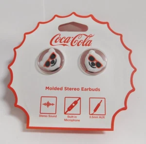 Coca Cola Molded Polar Bear Stereo Earbuds with Microphone 3.5mm Mini Aux jack - Picture 1 of 2