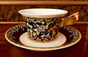 Rosenthal~4 VERSACE "GOLD IVY" TASSEN & UNTERTASSEN, FLÜGELGRIFFE~neu, unbenutzt - Bild 1 von 6