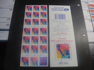 EE. UU. 1997 Sc#3122a 32c Estatua de la Libertad Folleto de 20 Estampillas Estatua de la Libertad Estampillada sin montar o nunca montada XF XF - Imagen 1 de 1