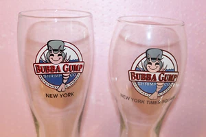 Bubba Gump Shrimp Company New York & New York Times Square Pilsner Beer Glasses - Picture 1 of 4
