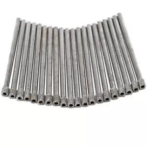 20 pz punte da trapano 3 mm 1/8" foro diamantato nucleo vetro seghetto strumenti muratura per pietra - Foto 1 di 24