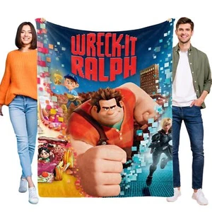 Wreck-It Ralph Blanket Flannel Soft Sofa Bed Office Throw Birthday Gift - Picture 1 of 14