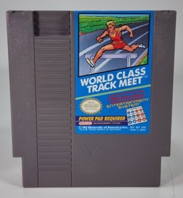 Vintage Nintendo NES World Class Track Meet Game Cartridge Tested Working