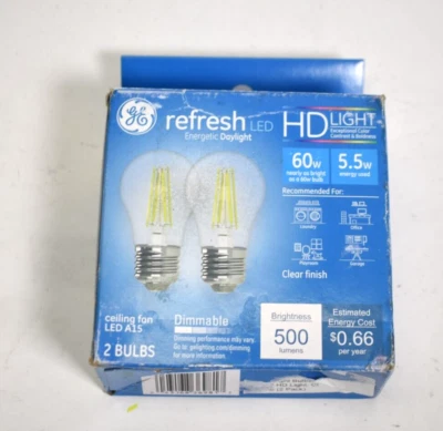 GE Lighting 5.5 Watt HD Light Dimmable Refreshed Clear Daylight 5000k 500 Lumens - Image 1 of 4