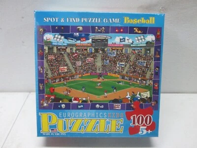 Eurographics Kids 100 Piece Puzzle - Baseball - Spot & Find Puzzle Game - Image 1 of 4