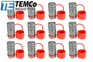 12x 1/2" NPT Female Hydraulic Flat Face Quick Coupler Skid Steer Bobcat ISO16028 - Picture 1 of 8