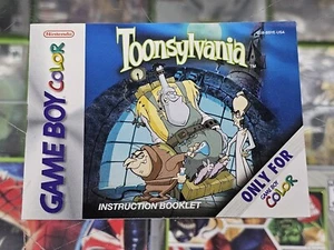 Toonsylvania (Game Boy Color GBC) Booklet / Manual Only Authentic Original - Picture 1 of 7