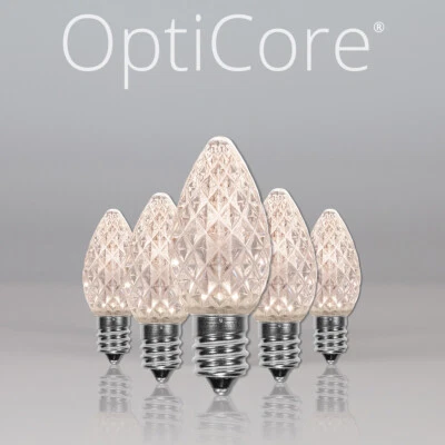 25 C7 LED Shatterproof Christmas Lights Unbreakable OptiCore Replacement Bulbs - Image 1 of 2