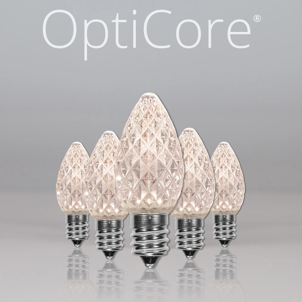 25 C7 LED Shatterproof Christmas Lights Unbreakable OptiCore Replacement Bulbs - Image 1 of 2