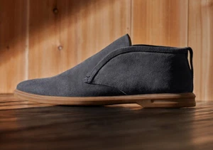 Zapato sin cordones Peter Millar Excursionist Chukka de gamuza ME0XF07 azul avio talla 11,5 - Imagen 1 de 13