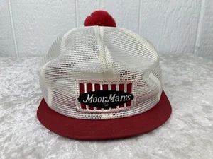 De colección MoorMan’s Feed Ala Corta Snapback Gorra Malla Sombrero con Pom Parche Granjero - Imagen 1 de 8