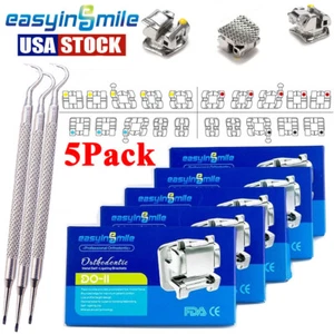 Easyinsmile Dental Orthodontic Self-ligating Metal Brackets MBT 3 with hook 022 - Picture 1 of 10