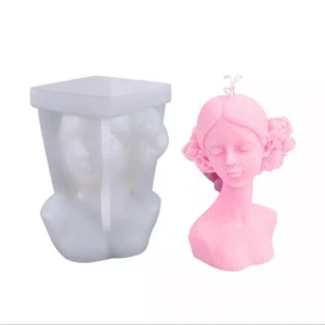 Silicone Closed-Eye Girl Mould Chocolate Candle Soap DIY Clay Resin Home Decor - Bild 1 von 4