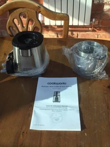 Cookworks Coffee Beans and Herb Grinder 220W Fine Powder - Stainless Steel - Picture 1 of 4