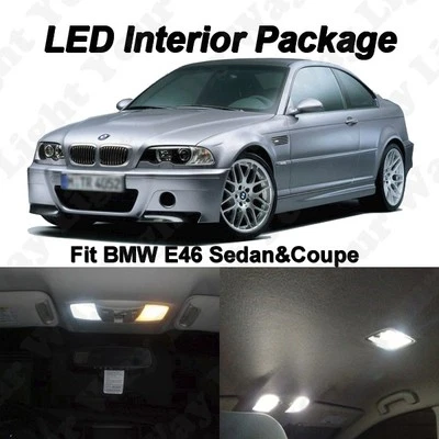 Paquete de 14 luces interiores LED SMD blancas de xenón para BMW E46 323i 325i 330i M3 Foto 1 de 4