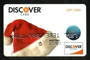 DISCOVER Santa Hat ( 2004 ) Gift Card ( $0 - NO VALUE ) V3