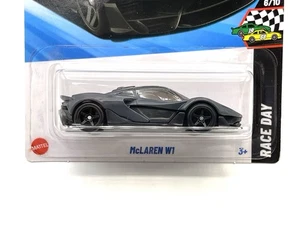 2025 Hot Wheels McLaren W1 (gray) #142 SUPER CUSTOM WHEEL SWAP by AEB - Picture 1 of 5