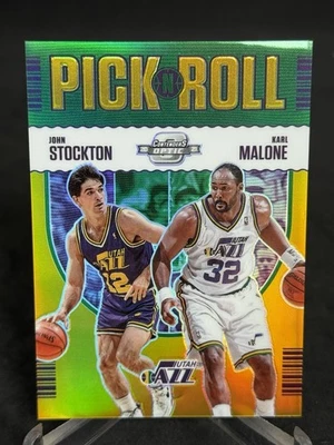 Panini Contenders Optic Pick n Roll 2020-21 John Stockton Karl Malone dorado/10 Foto 1 de 2