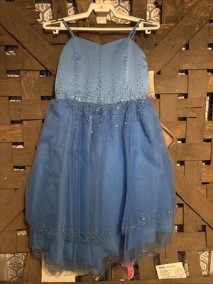 Tiptop Turquoise Kids Dress Size 5 Flower Girl/Pageant Dress - Image 1 of 4