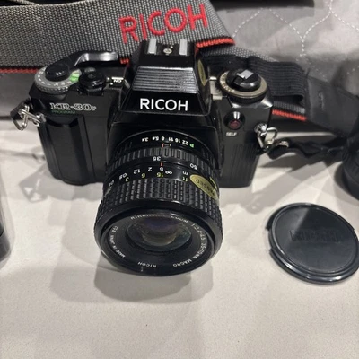 Ricoh KR-30SP Câmera de Filme 35mm Vintage com Estojo Zoom Limpador de Flash e Filme O QUE!! - Imagem 1 de 4