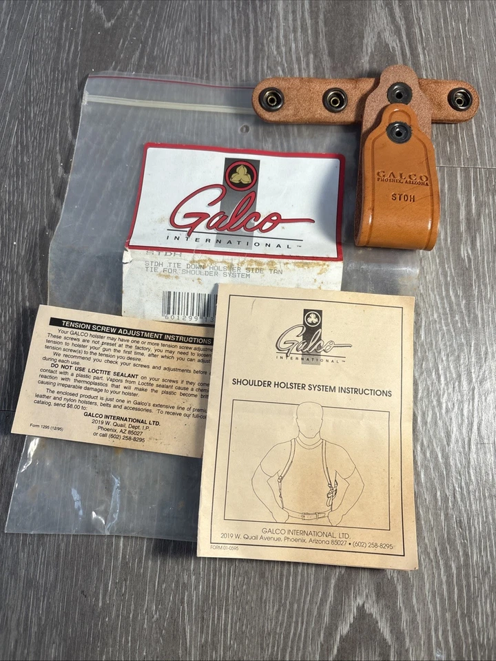 Galco Gunleather Tie Down for Ammo Side of System Tan STDH, Ambidextrous NOS - Image 1 of 4