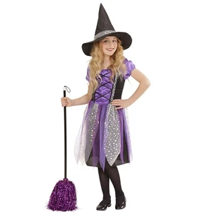 Disfraz de cuento de hadas vestido de bruja M 140 cm vestido de bruja niña disfraz infantil bruja Halloween - Imagen 1 de 1
