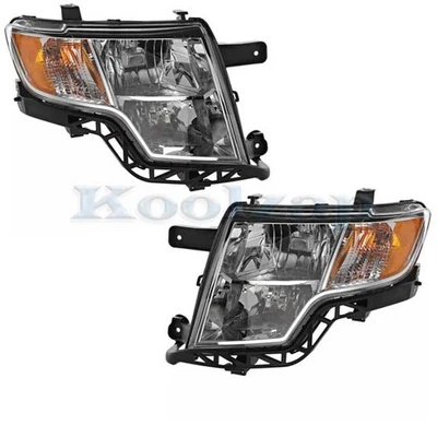 For 07-10 Edge Front Halogen Headlight Headlamp Head Light Lamp w/Bulb PAIR SET Foto 1 de 4