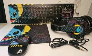 Disney Lilo & Stitch Tech Bundle Keyboard Headphones Mouse With Pad - Photo 1/5