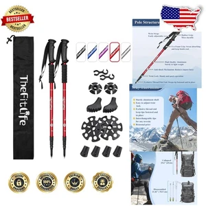 Packable Hiking Poles - Ultralight Aluminum, Twist Lock, All-Terrain Ready - Picture 1 of 9