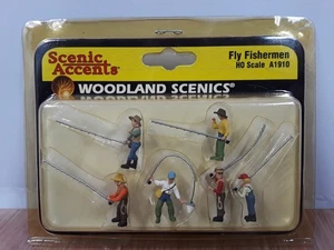 Woodland Scenics Fly Fishermen HO Train Figures A1910 - Picture 1 of 2