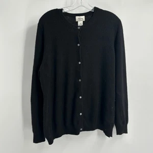 Neiman Marcus Womens Cashmere Cardigan Size L Minimalist Old Money Quiet Luxury - Picture 1 of 7