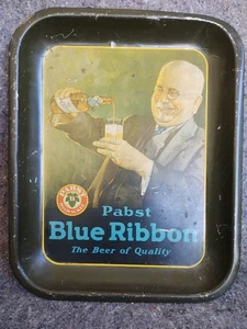 Antik Original 1930er Pabst blaues Band Milwaukee Litho Bier Serviertablett 10x13 - Bild 1 von 7