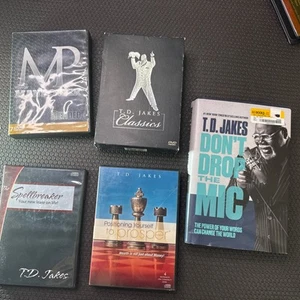 T.D. Jakes Teaching Book DVD Lot Set Of 5 Manpower Prosper Classics Spellbreaker - Picture 1 of 8