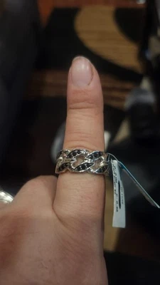 Espinela negra de plata esterlina EFFY para hombre, talla 10, venta al por menor $ 366 Foto 1 de 3