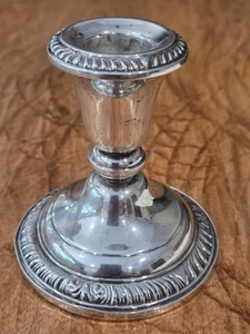 Vtg Frank M. Whiting & Co. Sterling Weighted Candlestick Holder 2000 3 5/8" Tall - Picture 1 of 4