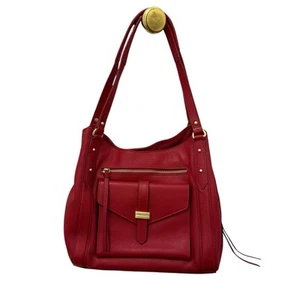 LODIS Texas Leather Madison Tote With Dust Bag in Red New - Picture 1 of 7