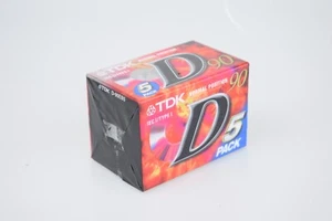 5-Pack NEW SEALED TDK D90 Audio Cassette Normal Position - Bild 1 von 5