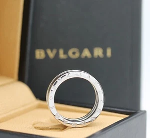 Anillo Bulgari B - Zero 1 - 3 bandas en oro blanco de 18 quilates - talla 59 con caja Bulgari - Imagen 1 de 6