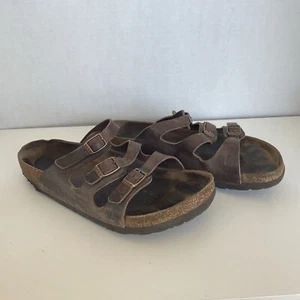 Sandalias Birkenstock Florida de cuero marrón tabaco aceitado talla 39 para mujer 8 correas - Imagen 1 de 9
