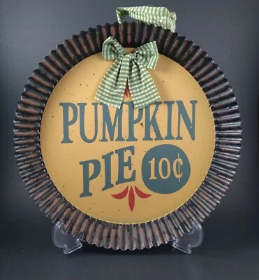 Wall decor "Pumpkin Pie 10cent"  Tin Sign Vintage / Farm -style Decoration - Image 1 of 4